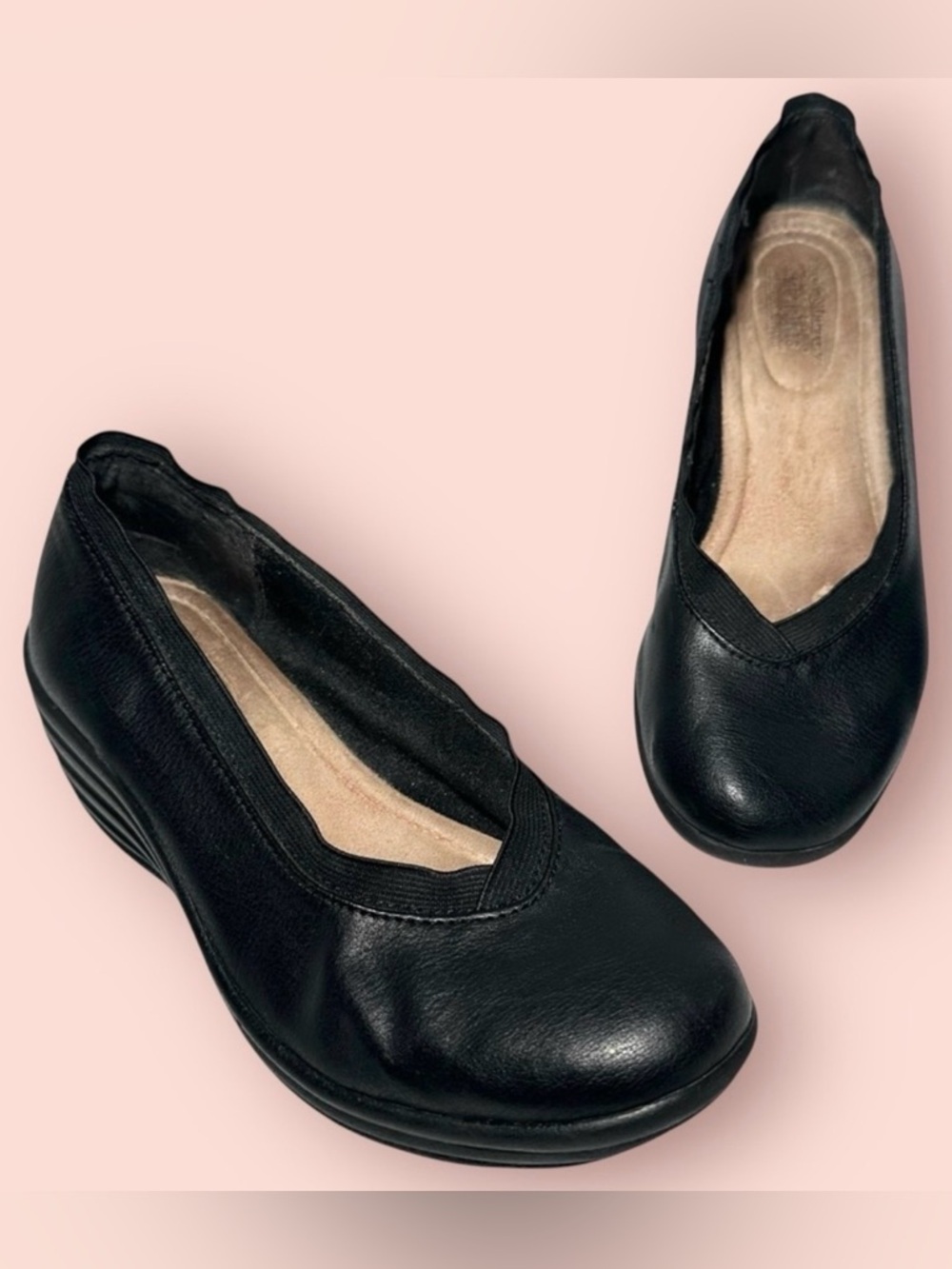 Wedge Sandals Croft & Barrow 7 Black Ortholite